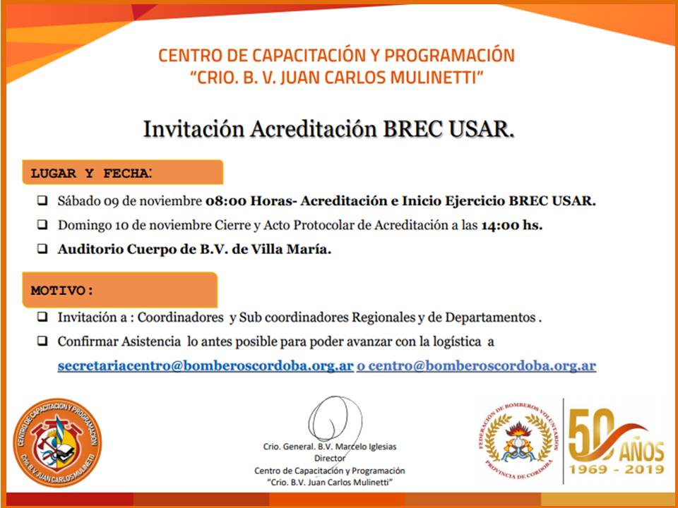Ejercicio y Acreditación BREC-USAR