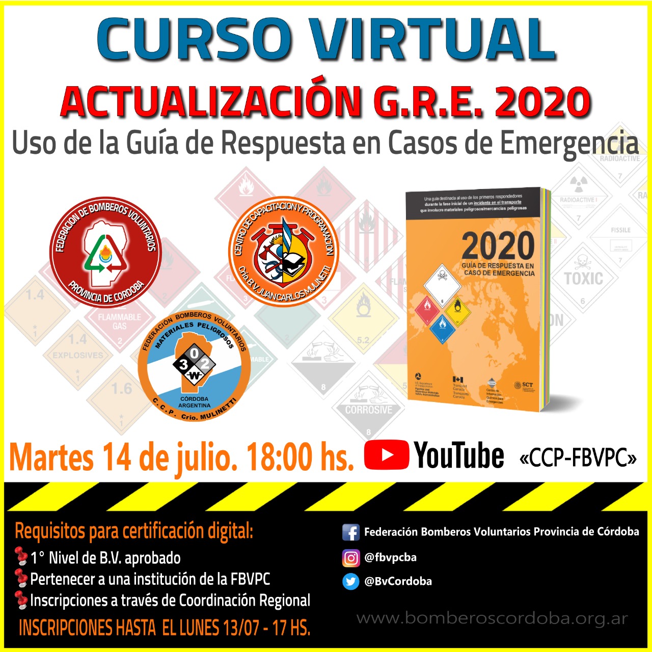 Materiales Peligrosos: Curso Virtual de Actualización G.R.E. 2020