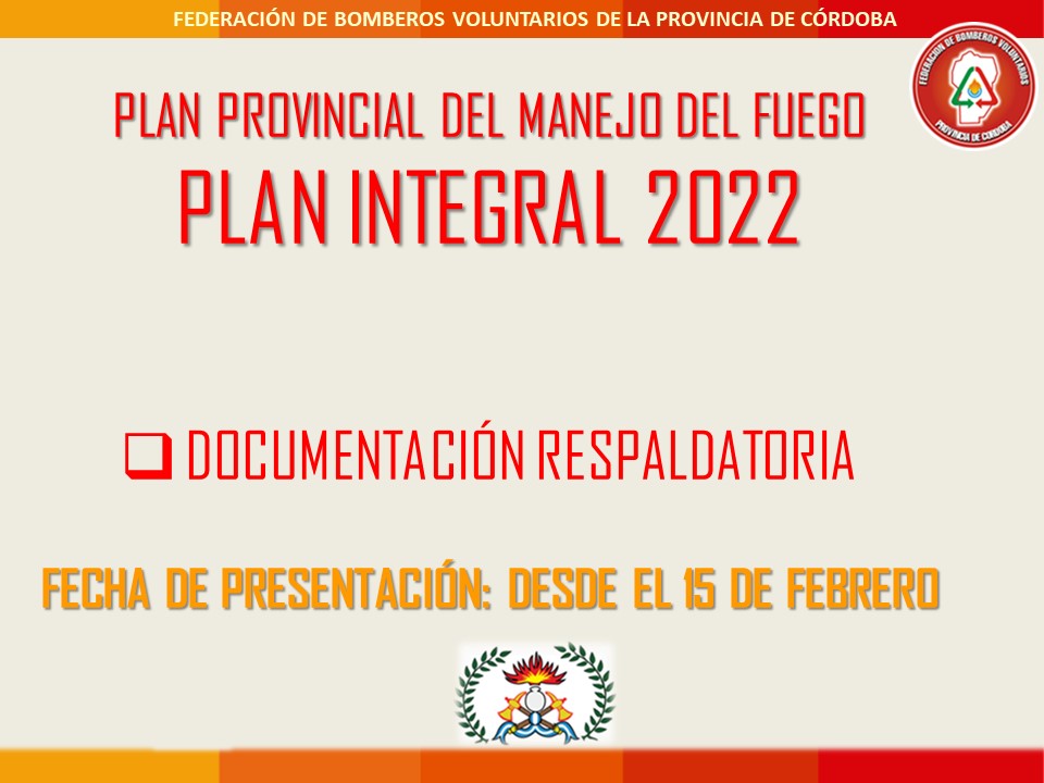 Plan Integral 2022: Documentación Respaldatoria