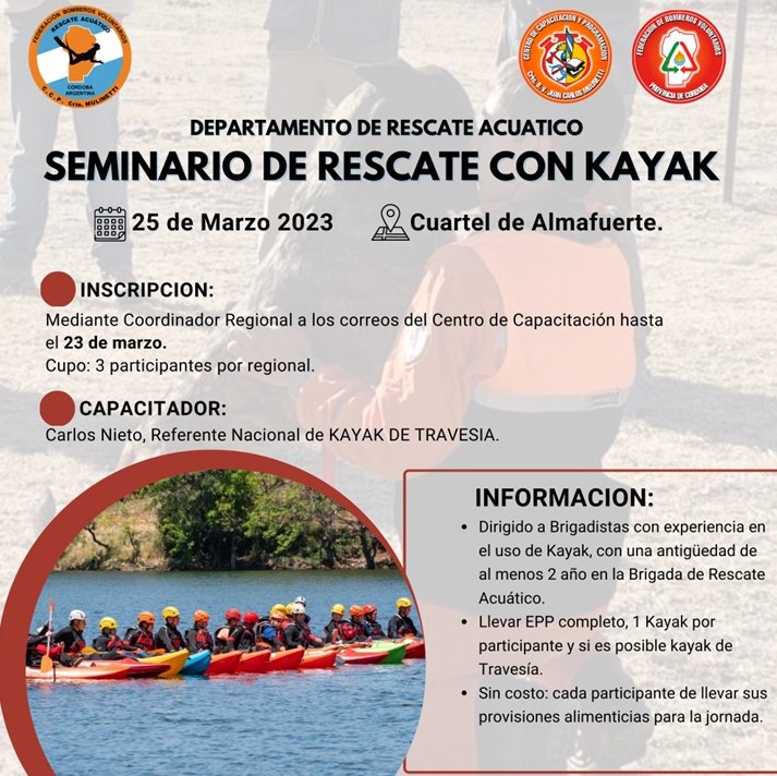 Seminario de Rescate con Kayak en Almafuerte